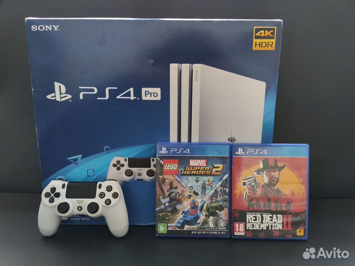 Playstation 4 Pro White (Б/У) /Гар 6 мес