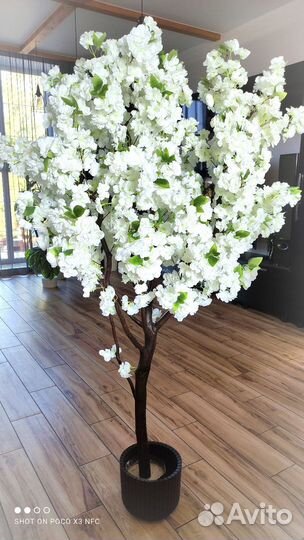 Сакура белая искусственное дерево цветы