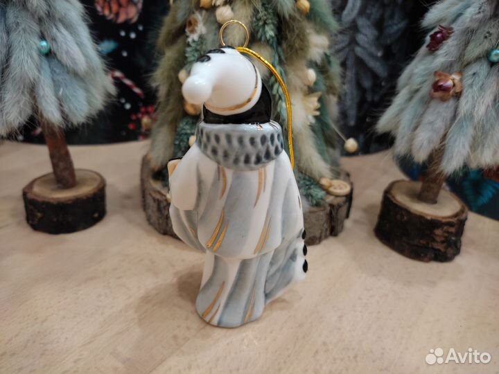Лефортовский фарфор елочная игрушка Пьеро