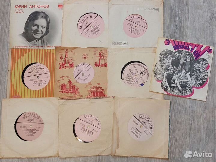 Пластинки времён СССР (обычные,мини)