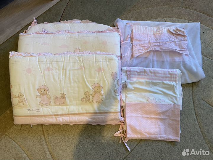 Комплект в кроватку с балдахином