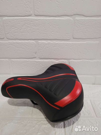 Седло велосипедное широкое универсальное