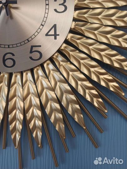 Часы настенные, 60 см., золотой цвет