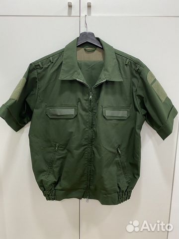 Офисная военная форма зеленая с коротким рукавом