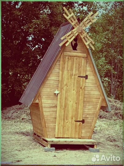Дачный туалет с декором чрк 456