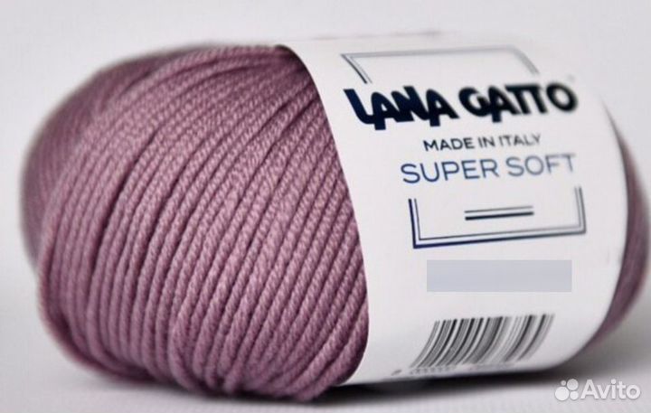 Пряжа lana gatto super soft, Пыльная сирень