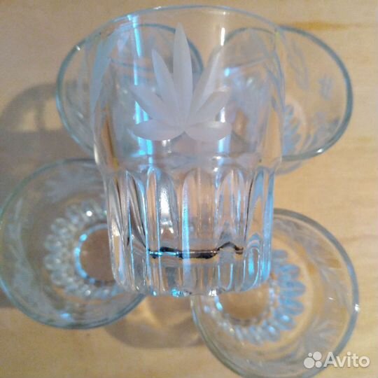 Резные стаканы и стопки СССР