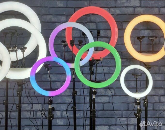 Кольцевые лампы с штативом новые