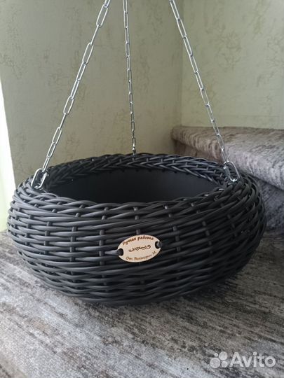 Кашпо из ротанга