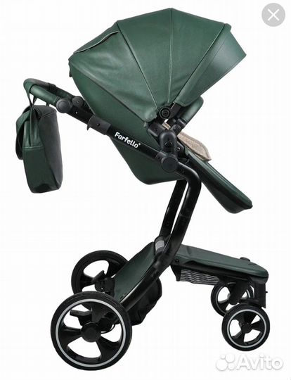 Коляска luxmom 2 в 1 эко кожа