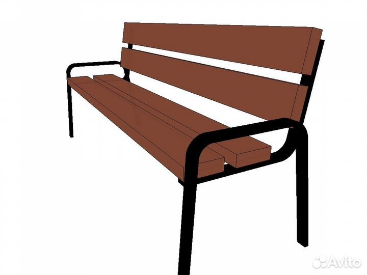 Скамейка со спинкой и без