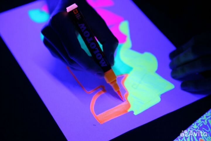 Маркер Molotow grafx UV Флюр Кисть Невидимый 1мм