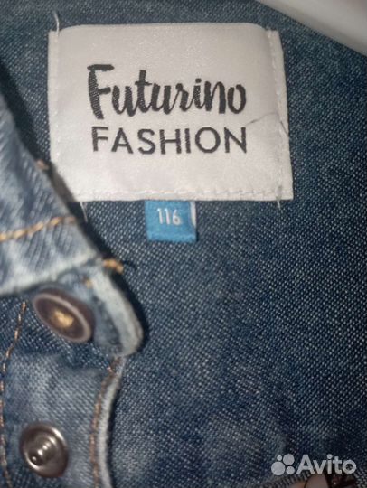 Джинсовая рубашка для мальчика 116