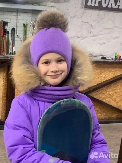 Комплект зимняя шапка со снудом