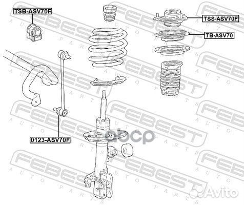 Тяга стабилизатора передняя 0123asv70f Febest