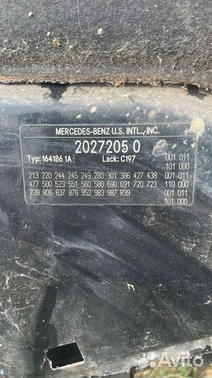 Капот mercedes Ml 350 w164