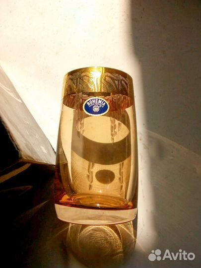Бокалы виски Bohemia Чехи оригинал в золоте новые