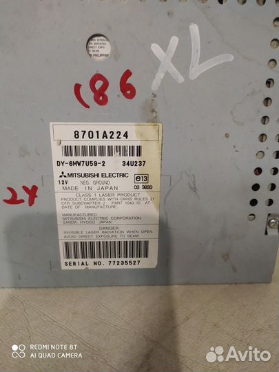 Штатная магнитола Mitsubishi