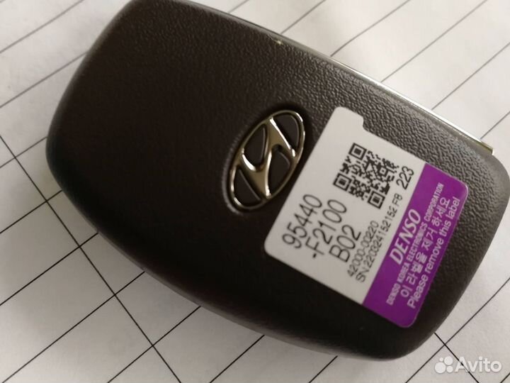 Смарт ключ Хёндэ hyundai elantra Элантра 2016-18