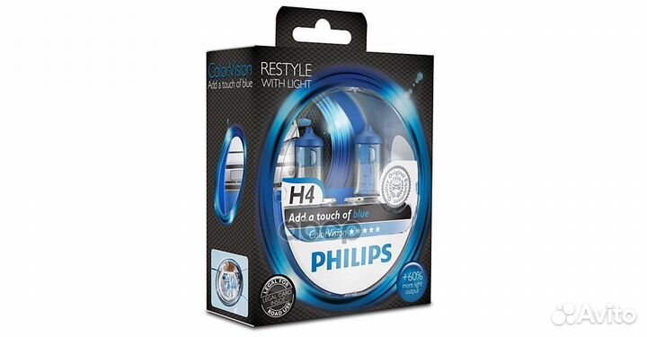 Лампы H4 12V 60/55W P43t-38 ColorVision Blue (б