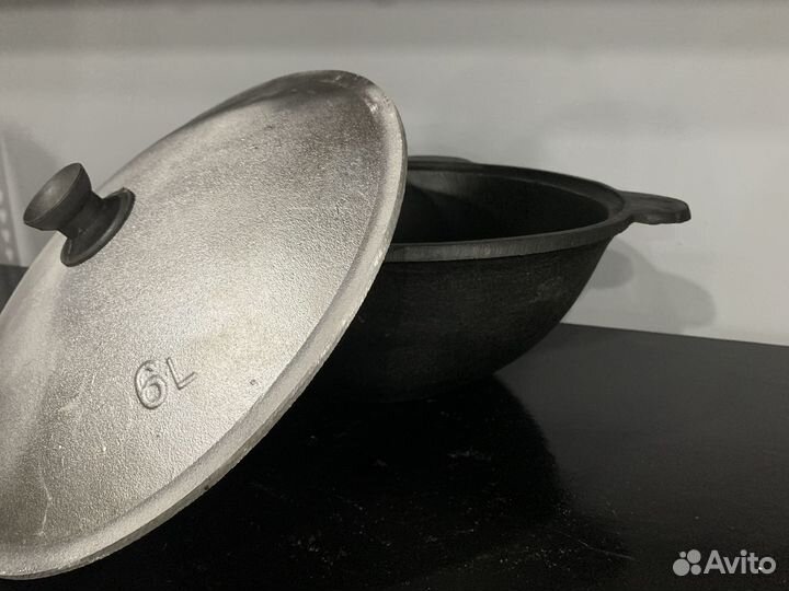 Казан узбекский чугунный 6 литров