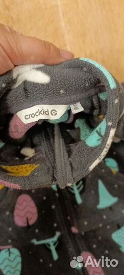 Комбинезон флисовый поддева Crockid р 86