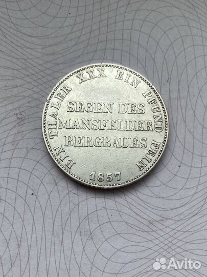 1 талер 1857 г