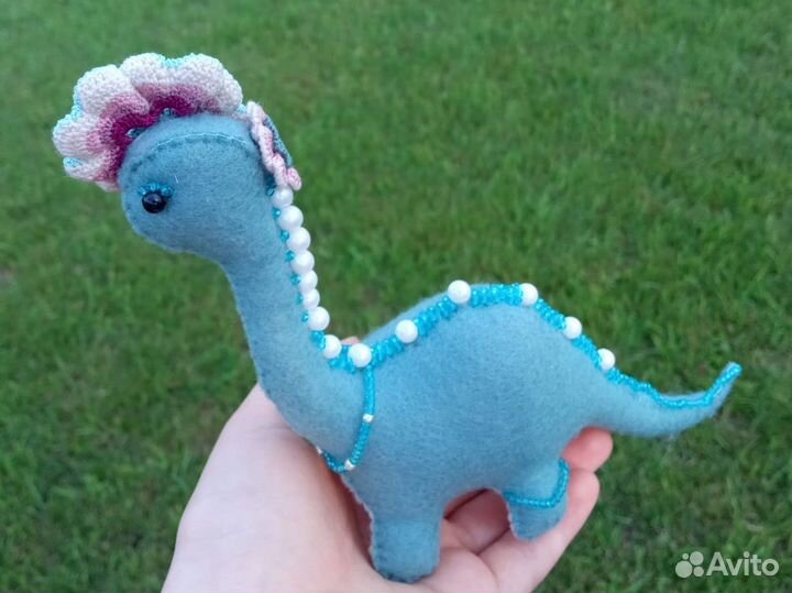 Мягкие игрушки ручной работы, динозаврик