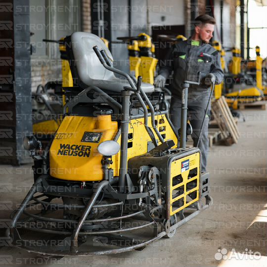 Бензиновая затирочная машина по бетону, 915 мм