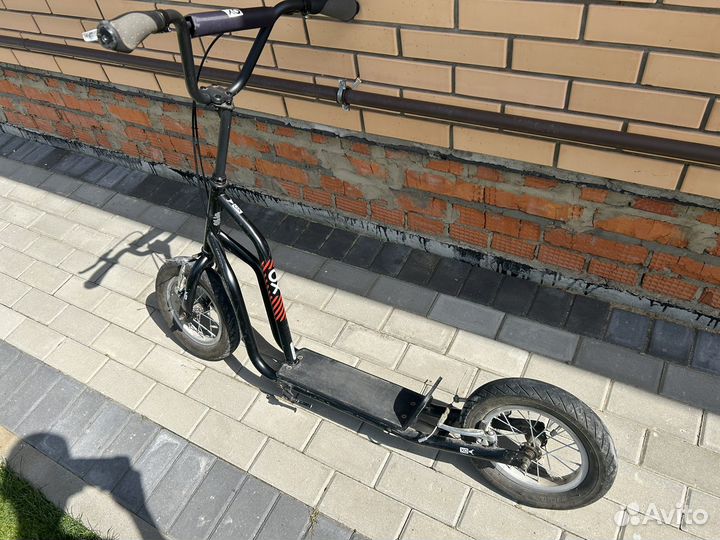 Самокат с надувными колесами ox