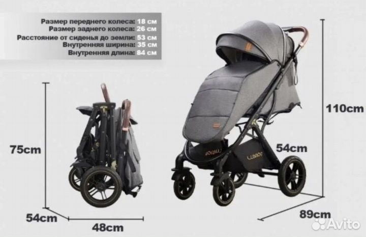Прогулочная коляска luxmom609