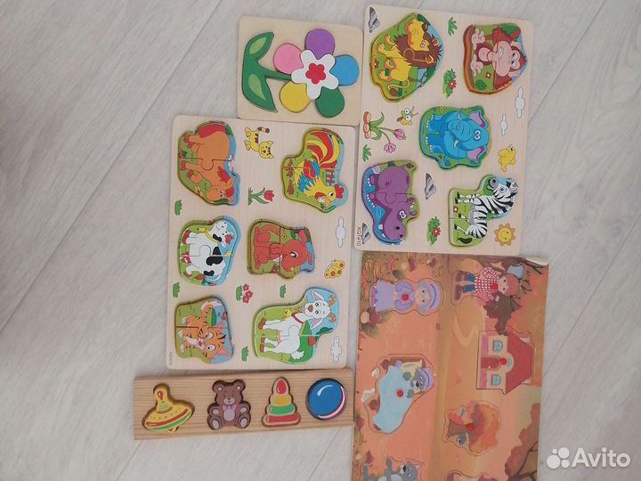 Деревянные пазлы вкладыши