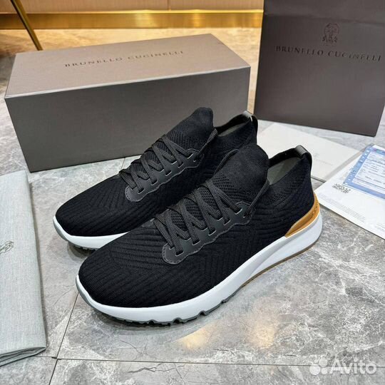 Мужские кроссовки Brunello Cucinelli черные