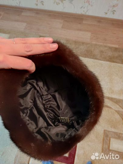 Берет женский норковый, р. 56-58