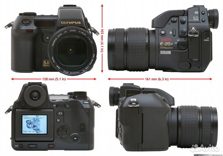 Olympus Сamedia Е-20p+Конвертор+256мб+Сумка+4 бат