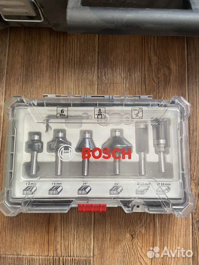 Фрезер dexter + набор кромочных фрез bosch