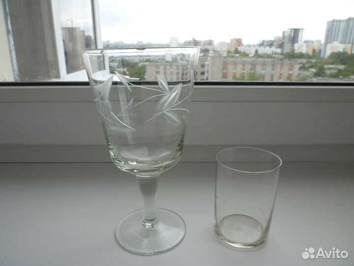 Бокалы, рюмки-стопки, стакан стекло СССР бесплатно