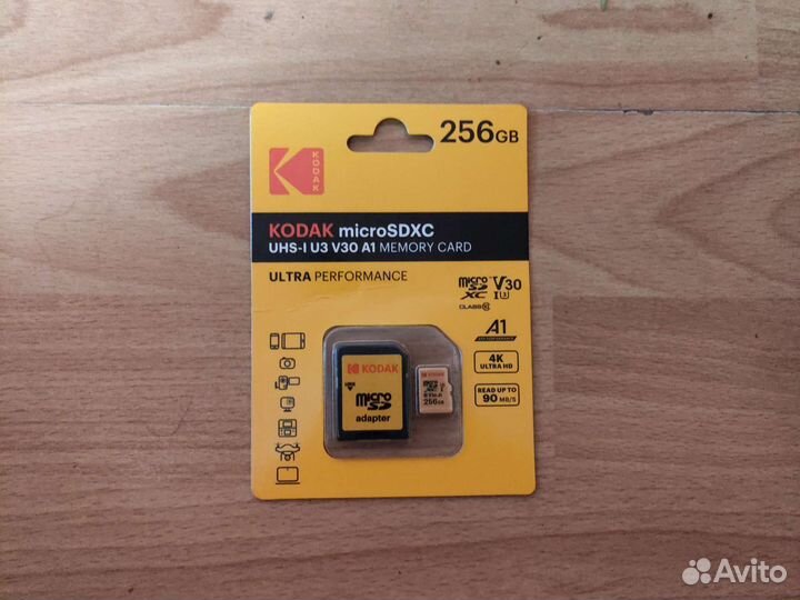Карта памяти kodak micro SD, sdxc, sdhc 256 Gb