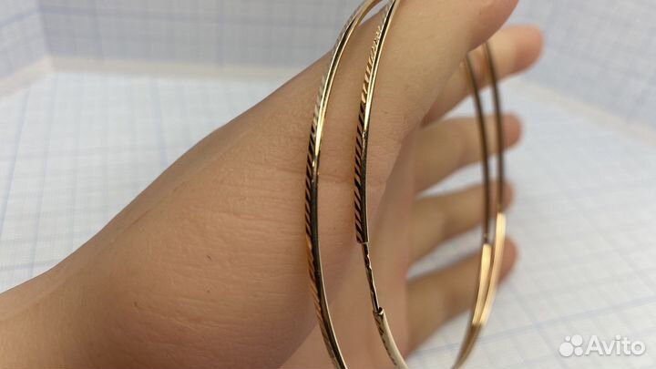 Золотые серьги конго