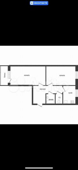 2-к. квартира, 57 м², 10/16 эт.