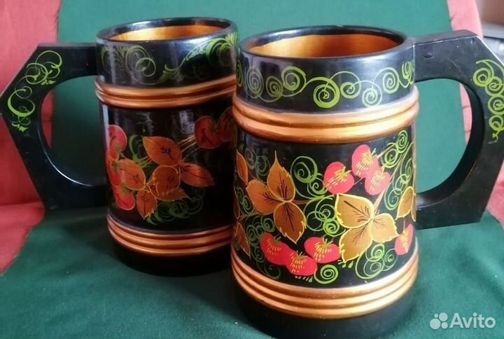 Пивные кружки хохлома