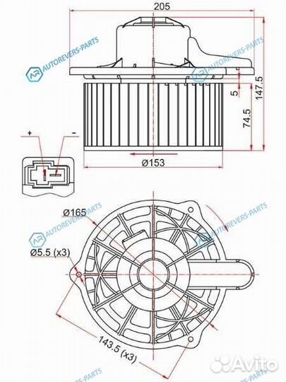 ST-97113-2H000 Мотор отопителя салона hyundai elan