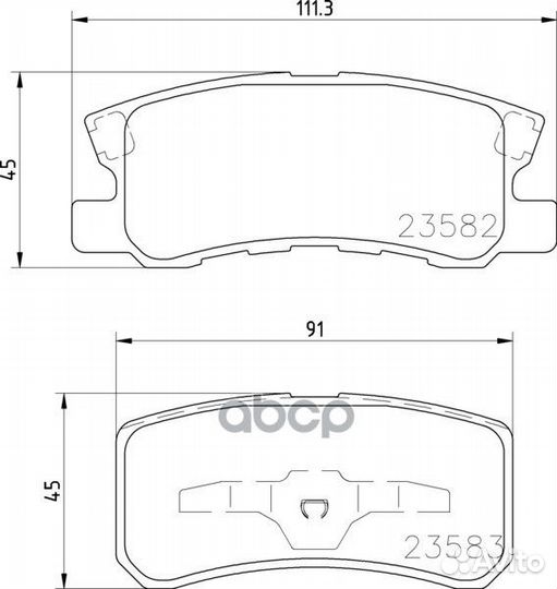 Колодки тормозные задние citroen C-Crosser 07