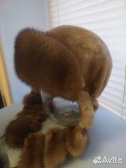 Шапка ушанка женская натуральный мех