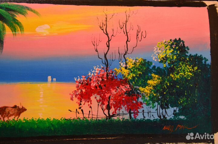 Продам картину(акрил).Пейзаж Мьянмы