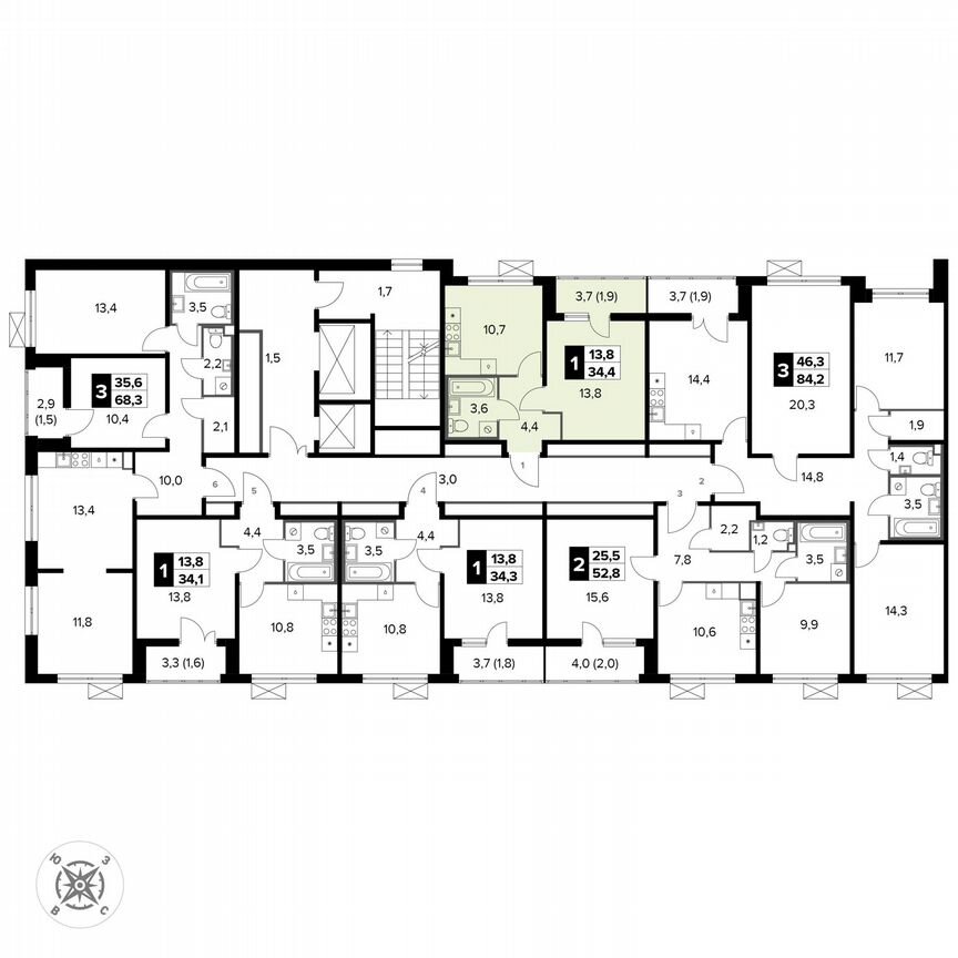 1-к. квартира, 34,4 м², 10/14 эт.