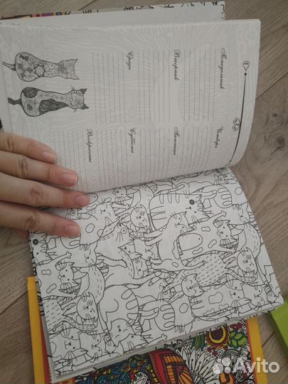 Блокноты ежедневники, раскраска-антистресс