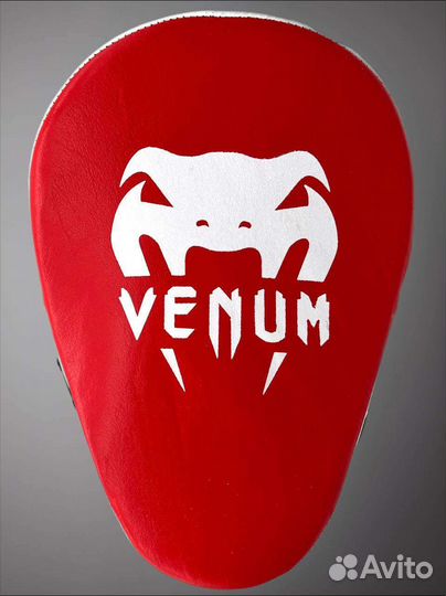 Боксерские лапы гнутые venum (натуральная кожа)
