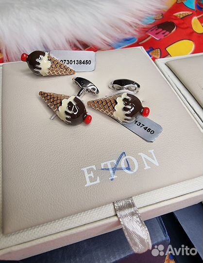 Брошь на лацкан пиджака и запонки Eton Оригинал