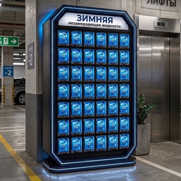 Автомат по продаже незамерзайки, 40 ячеек